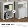 thumbnail image 4 of Resenkos Computer Desk Writing Workstation Office with 6-Tier Storage Shelves-White, Home Office Desks, Gaming Computer Desks for Study,Working,Writing, 4 of 7