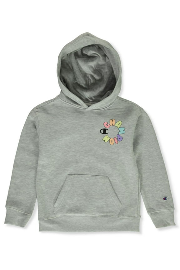 Big Girls' Big Bubble Fleece Hoodie, Oxford Heather, Small