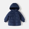 thumbnail image 7 of Ymyiu Jacket for Girls Baby Boys Thicken Winter Coat Toddler Girls Fleece Warm Hooded Jacket Clothes 2T 3T(Navy, 2-3 Years), 7 of 7