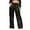 A-Black1357, variant on XIAONU Womens Glitter Print Pants Wide Leg Cut Side Pockets Party Wear Trousers