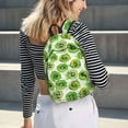 thumbnail image 5 of Wukai Green Kiwi Durable Canvas Laptop Backpack,Adjustable Shoulder Straps,Water-Resistant,Large Capacity,Stylish Design, Fits 15-17in Laptops,Unisex for School,Office,Travel-Small, 5 of 5