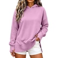 thumbnail image 2 of Hurxie Womens Oversized Hoodies Crewneck Sweatshirts Pullover Sweatshirts with Thumb Hole,Y2k Clothes,Fall Fashion Hooded, 2 of 6