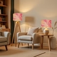 thumbnail image 6 of Marble Lampshades 2 Pack Pink Gold Marble Pink Hues Gold Accents Swirling Patterns 13"x13"x10" Light Shade for Table Lamps Floor Lamps Drum Lamp Shades Lampshade Replacement Easy Assembly, 6 of 8