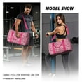 thumbnail image 6 of Leopard Womens Gym Tote Duffle Bag with Wet Pocket & Shoe Compartment, Checkered Travel Duffel Bag Overnight Weekender Hospital Tote Girls Workout Carry on Bag with Luggage Sleeve, 6 of 6