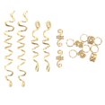 thumbnail image 1 of 16pcs Women Spiral Dreadlock Rings Viking Braids Jewelry Metal Hair Clips, 1 of 8