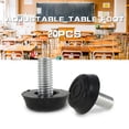 thumbnail image 5 of Hands DIY Paquete de 20 Pies de Nivelación Ajustables Muebles de Pie de Mesa M8 Tornillo Protector de Piso Antideslizante Muebles Ajustables Tornillo de Nivelador Tornillo de Pie de Base Redonda Negra para Sofá Silla Patas de Mesa, 5 of 5
