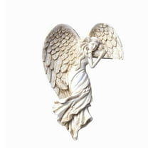 Wall Sculptures,Corner Angel with Wing Sculpture, Door Frame Wall Decor, 3D Angel Statue for Home,Right-Angle Wall Statue for Home