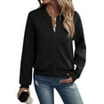 thumbnail image 5 of Women's Lightweight Layering Jacket with Pockets Versatile Zippered Outerwear for Spring Fall Transition Comfortable Casual Coat, 5 of 8