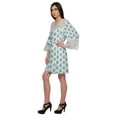 thumbnail image 4 of Moomaya Printed Cotton Venice Lace Bridesmaid Robe Short Robes For Women, 4 of 6