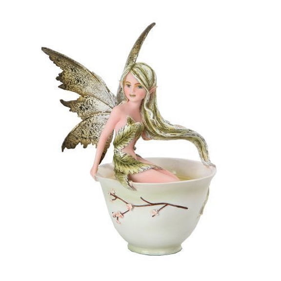 Amy Brown Fantasy Art Afternoon Tea Time Collection- I Need Coffee Mug Faery Tea Cup Fairies Statue (Green Tea)