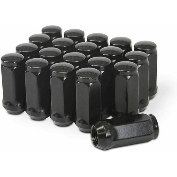 CWA 20 Black Bulge Acorn Lug Nuts 2" Inch Compatible with Ford F-150 Expedition 12x1.75