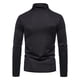 thumbnail image 4 of Hombres Falso Dos Solapa Diseño Sólido Casual Cuello Alto Base Pollover Camisa Blusa Pompotops oipoqjl29910, 4 of 9