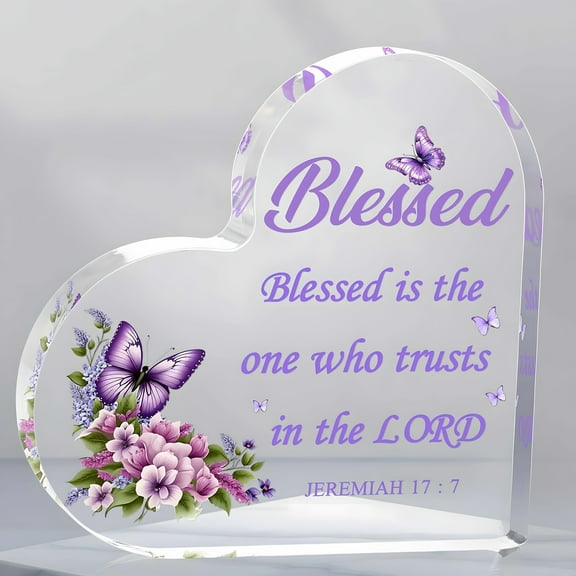 Contemporary Christian Acrylic Plaque Inspirational Bible Verse Gift Religious Keepsake Paperweight For Women And Men Multipurpose English Text Birthday Christmas Present