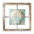 thumbnail image 2 of Natural Wood Mediterranean Nautical Starfish & Shell Wall Hanging Decor, Coastal Seaside Wall Art Ornament, Beach Theme Decor for Homestay Background Wall Living Room, 2 of 6