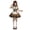 Coffee, variant on Levmjia Women Maid Costume Set Short Sleeve Dress Bow Tie Soft Cute Fashion Outfit Halloween Theme Party Carnival Holiday Themed