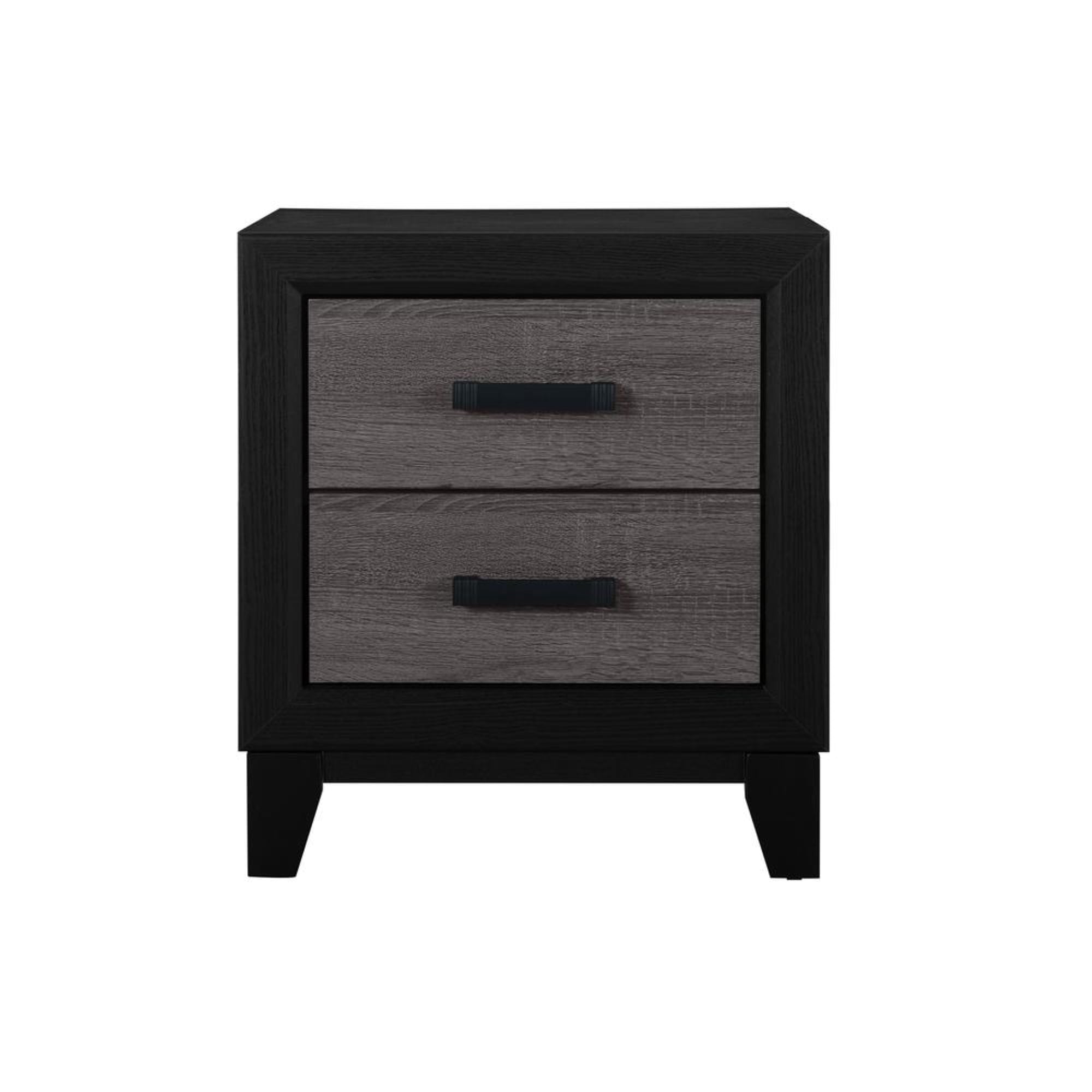Global Furniture USA Lisbon Grey/Black Nightstand, 1 Pack