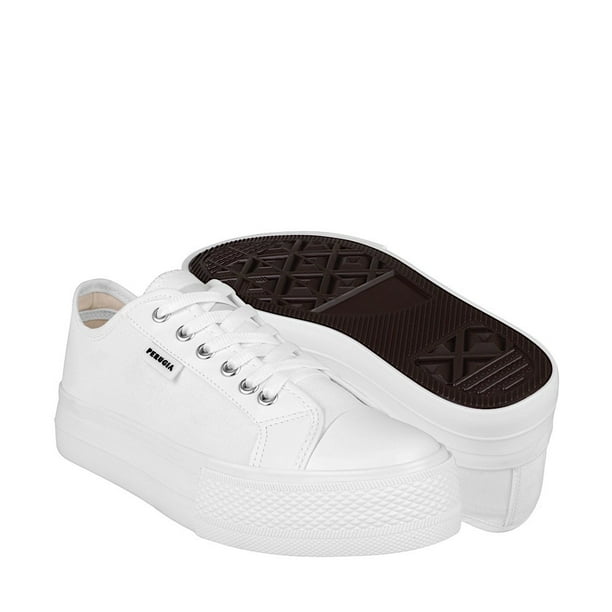 TENIS CASUALES DAMA PERUGIA 40910 TEXTIL BLANCO PERUGIA 40910