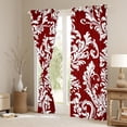 thumbnail image 3 of Manfei Hippie Western Damask Curtains Pack of 2 (42x84 Each), Western Mandala Fashion Curtains Blackout, Red Retro Tribal Theme Bedroom Curtains, Curtains and Drapes Decor, 3 of 6