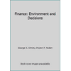 Finance: Environment and Decisions [Hardcover - Used]