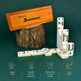 thumbnail image 4 of Domino Set Queensell Jumbo Double 6 con funda de madera para adultos, 4 of 9