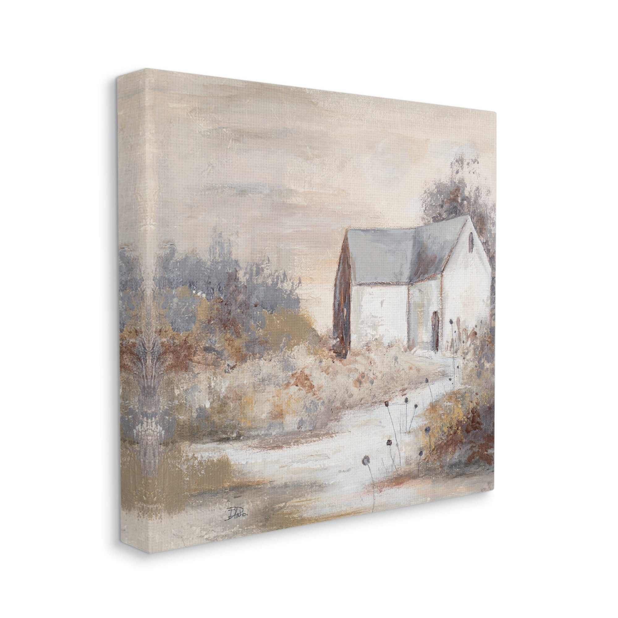 Stupell Industries Country Cottage with Tall Grass Traditional Painting, 24 x 24,Design by Patricia Pinto