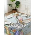 thumbnail image 3 of Easter Suqare Tablecloth - 60 x 60 Inch, Country Spring Botanical Eggs Trees Wooden Grain Waterproof & StainResistant Tablecloth, Washable Oil-proof Table Cover for Dining/Party/Wedding/Buffet, 3 of 9
