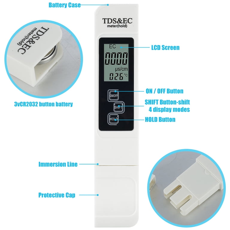 ZOUYUE 3 In 1 TDS Water Tester TDS EC Temperature Water Meter 0