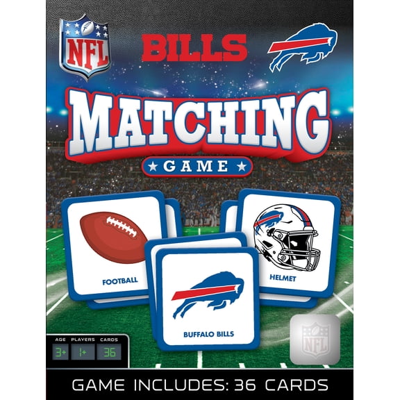 MasterPieces NFL Buffalo Bills Matching Card Game for Kids & Families - Officially Licensed NFL Toy