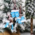 thumbnail image 4 of Matsuzay 1 Juego de guantes colgantes de de Navidad, letrero de sombrero, adornos colgantes de puerta de árbol de Navidad de felpa Kits de decoración para fiestas Azul, 4 of 6