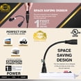 thumbnail image 3 of Luxury Office Power Cord 1 Foot Extension Cord for Indoor and Outdoor Outlets Pack of 3, 3 of 7
