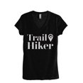 thumbnail image 1 of Trail Hiker Women's Fashion Relaxed V-Neck T-Shirt Tee Heather Black 2X-Large, 1 of 2
