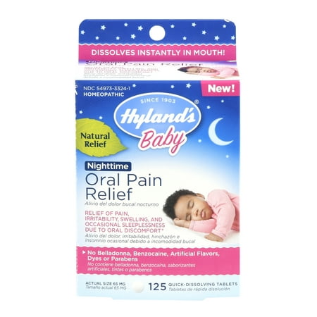 Hyland's Baby Nighttime Oral Pain Relief, 125 (Best Remedy For Teething Pain)