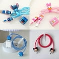 thumbnail image 2 of New Arrival Cute USB Cable Earphone Protector Set with Cable Winder Cartoon Spiral Cord protector For iphone 5 6 6s 7 10, 2 of 6