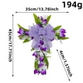 thumbnail image 3 of MXTPOV Spring Wreaths for Front Door, Purple Bow Cross Wreath with Fake Lilies for Wall Decor, Spring Wreath for Party Home Decor, Spring Decor Wreath, 3 of 5