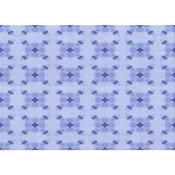 Ahgly Company Machine Washable Indoor Rectangle Transitional Sky Blue Area Rugs, 3' x 5'