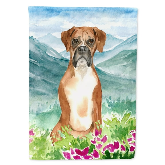 Carolines Treasures CK2542GF Mountain Flowers Boxer Flag Garden Size Small multicolor
