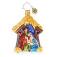 thumbnail image 1 of Adorno para árbol de Navidad Christopher Radko durmiendo en el pesebre, 1 of 2