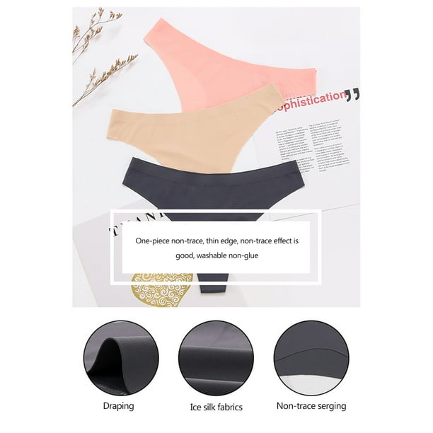 Lady Thongs Traceless Invisible Ultrathin Breathable Sports Quick Dry Large  Size T Shape Lady Panty 