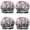 Pioneer Flower Floral, variant on Shower Caps,Pioneer Flower Floral Print Pattern Waterproof Shower Cap for Women 4 Pieces,Double Reusable Hair Cover for Shower PEVA Elastic Stretch Hem