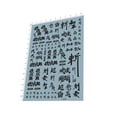 thumbnail image 5 of Black Cool Chinese Characters Different Scales Model Kit Stickers for Gundam Decals Spare Part Accessory, 5 of 5