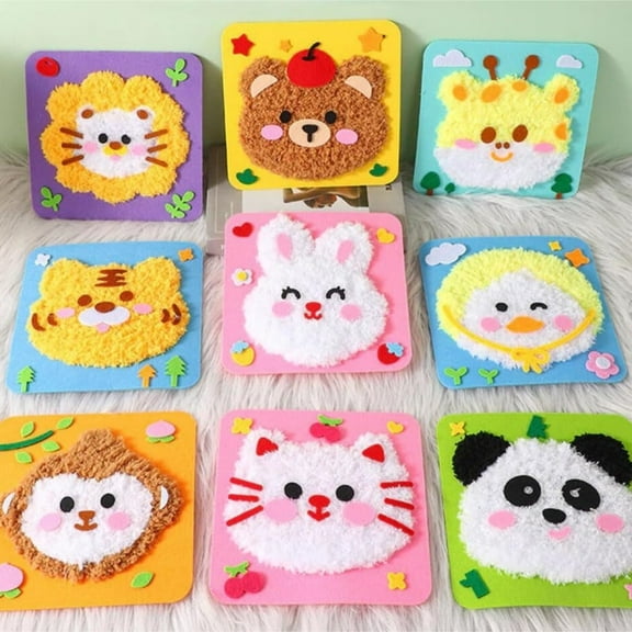 DIY Embroidery kit for beginners,Cartoon Animal Sewing Craft Kit