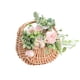 thumbnail image 3 of (Comprado en un paquete de 2) Agregue columnas de burbujas y algodón de burbujas para enviar una canasta de arreglo floral portátil, bolsa tejida, mimbre, canasta de almacenamiento de maceta creativa, 3 of 7
