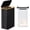 Black, variant on Slim Laundry Basket with Lid, Narrow Laundry Hamper with Removable Bag, Skinny Dirty Clothes Basket with  Handles for Bathroom,  & Laundry Room, 75L