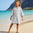 thumbnail image 2 of WXFAZCVU Girls Cover Up Swimming Beach Fashion Full Zip Hooded Capes Bathrobes Going Out Size 7-14 Years, 2 of 4