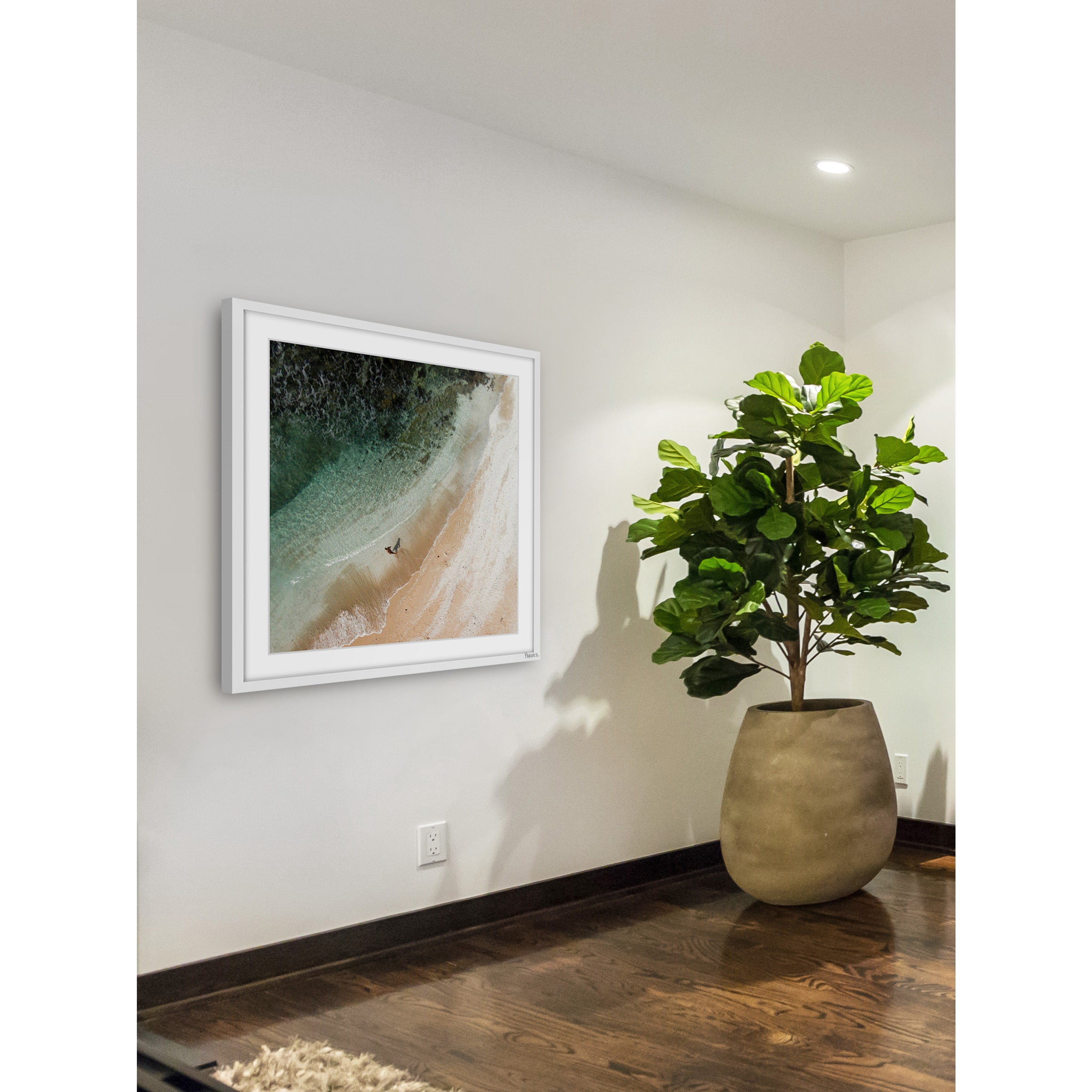 Marmont Hill "Walking in the Sand" by Karolis Janulis Framed Painting Print