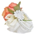 thumbnail image 1 of Flor De Muñeca, Ramillete De Muñeca De Flor De Baile Diseño Elegante Flor De Seda De Moda Para Boda Para Aniversario Para Fiesta De Baile Cergrey Naranja, 1 of 8