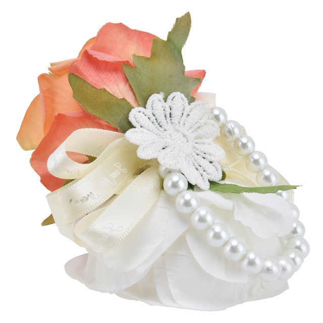 Flor De Muñeca, Ramillete De Muñeca De Flor De Baile Diseño Elegante Flor De Seda De Moda Para Boda Para Aniversario Para Fiesta De Baile Cergrey Naranja
