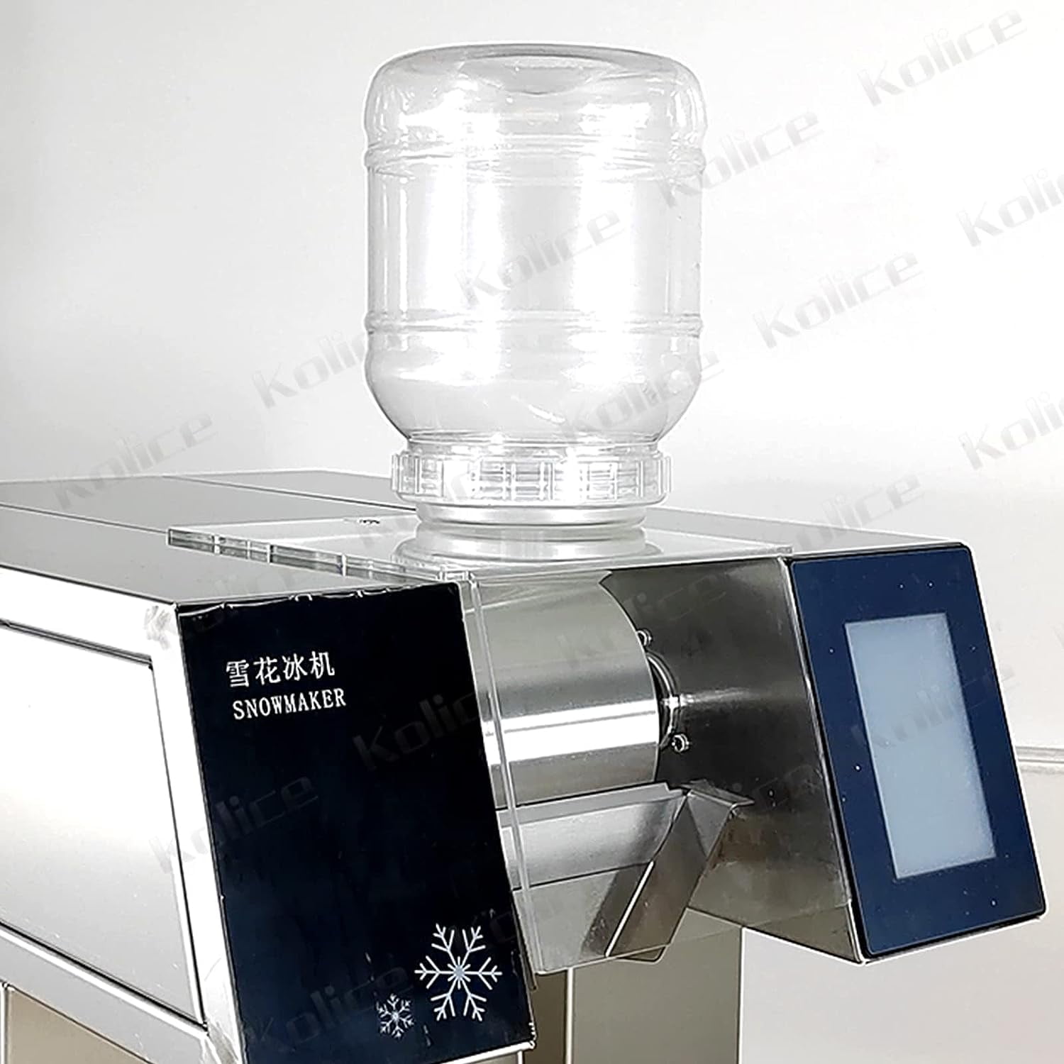 Kolice Commercial Automatic Snowflake Ice Machine,Ice Crusher Shaver -185kgs/Day,Water Cooling
