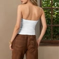 thumbnail image 5 of Landzoo One Women's Spring Sleeveless Solid Crop Top – Slim Fit Midriff Cozy Stylish Basic Tube Tops, 5 of 8