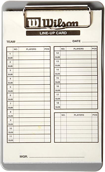 Wilson 3X Line Up Cards, 30-Pack - Walmart.com